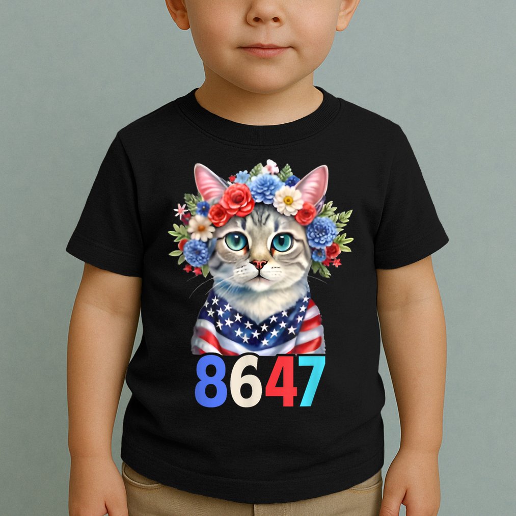 86 47 vintage 8647 outfits 8647 Floral Retro 86 47 Cat Lovers Toddler T-Shirt