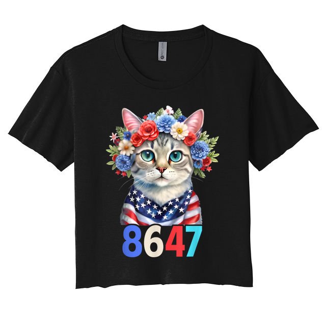 86 47 vintage 8647 outfits 8647 Floral Retro 86 47 Cat Lovers Crop Top