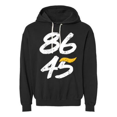 8645 Impeach Trump Vintage Distressed 86 45 Garment-Dyed Fleece Hoodie