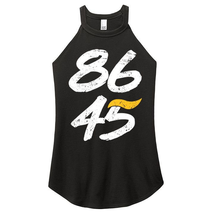 8645 Impeach Trump Vintage Distressed 86 45 Women's Perfect Tri Rocker Tank