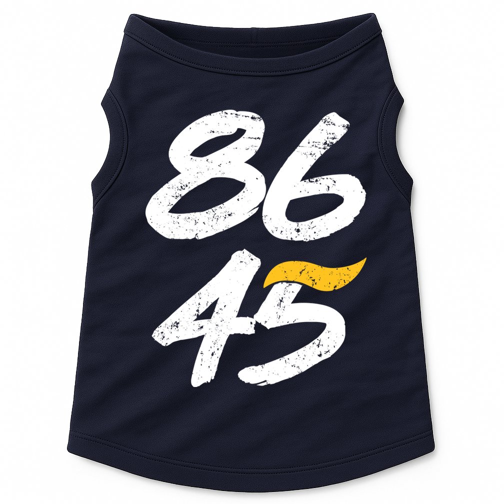 8645 Impeach Trump Vintage Distressed 86 45 Doggie Tank