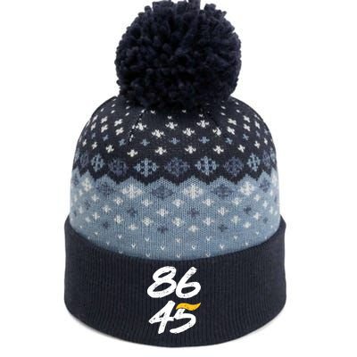 8645 Impeach Trump Vintage Distressed 86 45 The Baniff Cuffed Pom Beanie