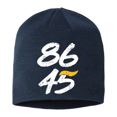 8645 Impeach Trump Vintage Distressed 86 45 Sustainable Beanie