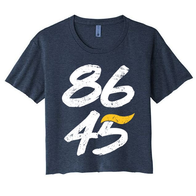 8645 Impeach Trump Vintage Distressed 86 45 Crop Top