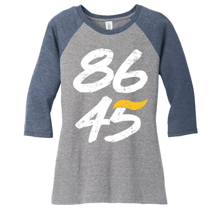 8645 Impeach Trump Vintage Distressed 86 45 Women's Tri-Blend 3/4-Sleeve Raglan Shirt