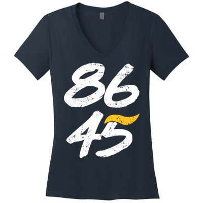 8645 Impeach Trump Vintage Distressed 86 45 Women's V-Neck T-Shirt