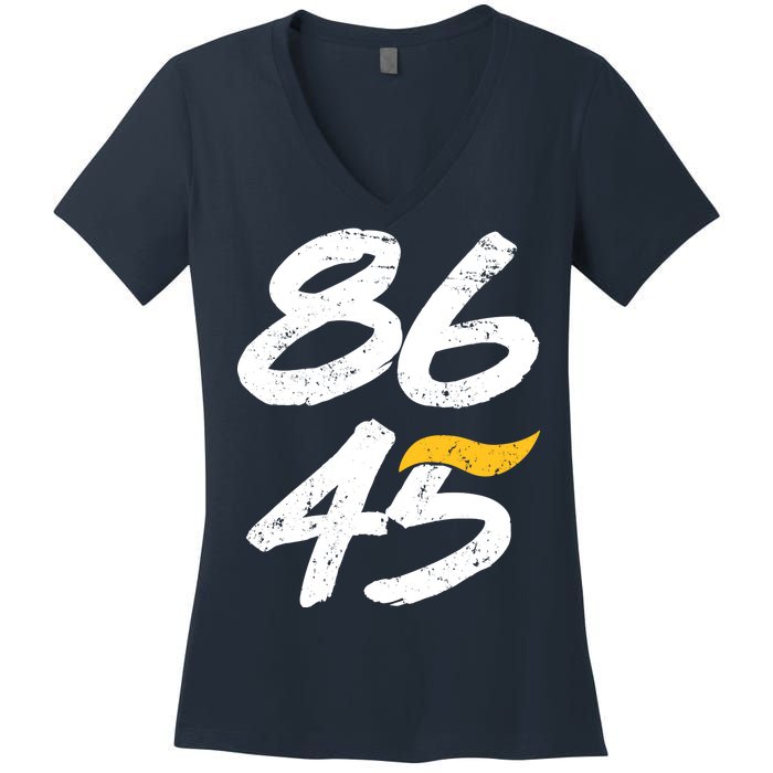 8645 Impeach Trump Vintage Distressed 86 45 Women's V-Neck T-Shirt