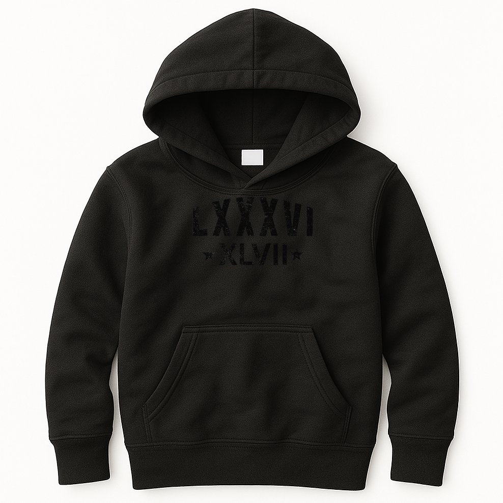 86-47-Roman-Numerals-LXXXVI-XLVII-8647-Subtle-Anti-Trump Kids Hoodie