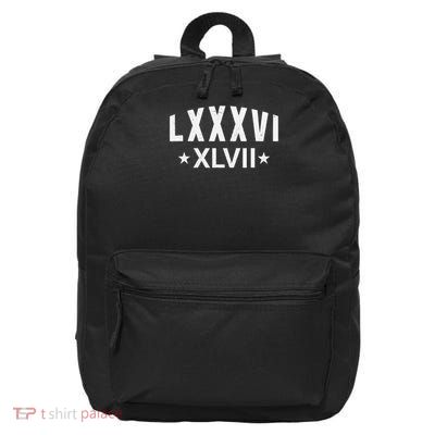 86-47-Roman-Numerals-LXXXVI-XLVII-8647-Subtle-Anti-Trump 16 in Basic Backpack