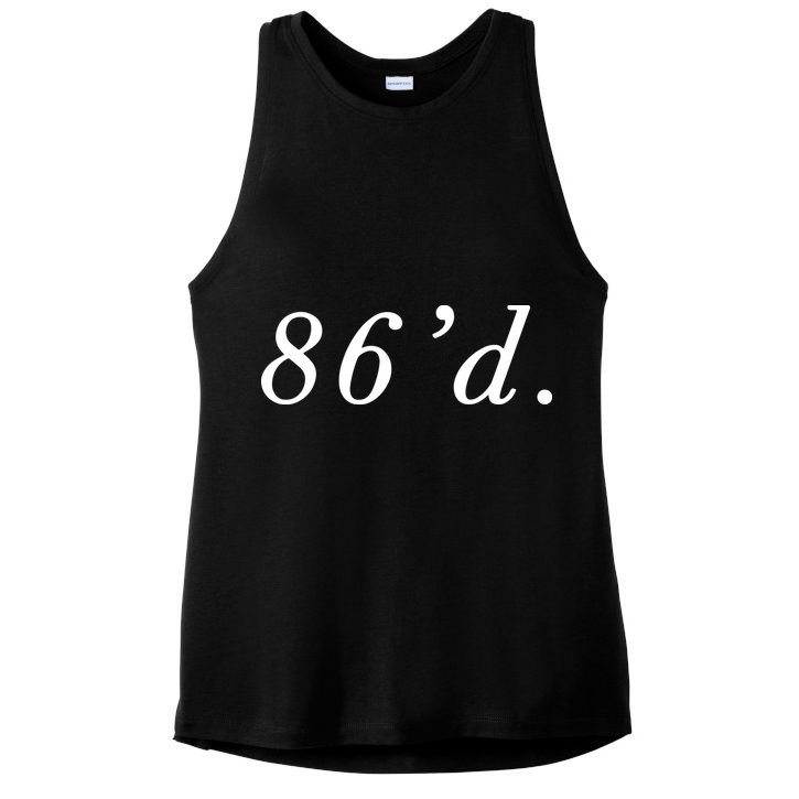 86 86d Funny Chef Funny Restaurant Slang Ladies PosiCharge Tri-Blend Wicking Tank