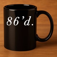 86 86d Funny Chef Funny Restaurant Slang 11oz C Handle Ceramic Mug