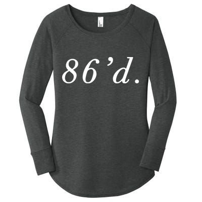 86 86d Funny Chef Funny Restaurant Slang Women's Perfect Tri Tunic Long Sleeve Shirt