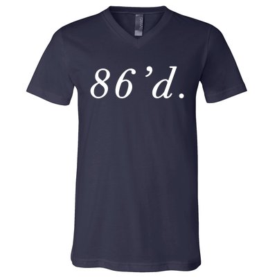 86 86d Funny Chef Funny Restaurant Slang V-Neck T-Shirt