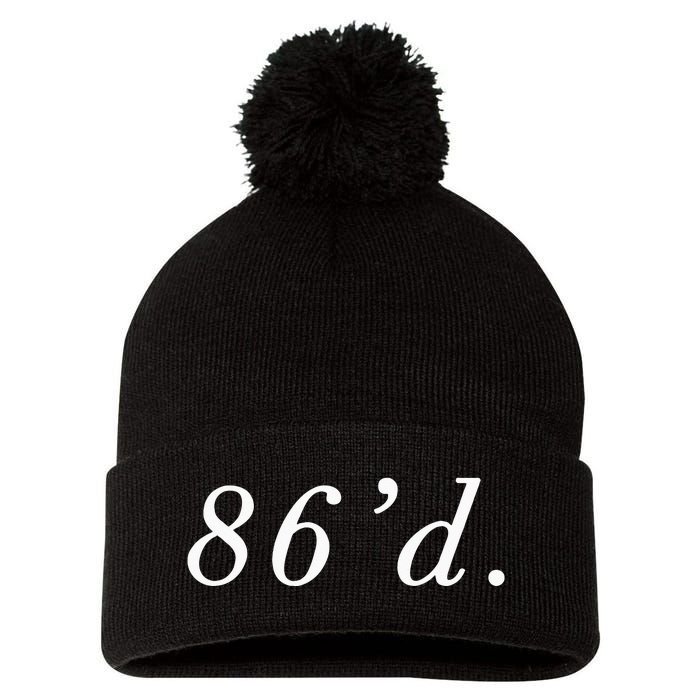 86 86d Funny Chef Funny Restaurant Slang Pom Pom 12in Knit Beanie