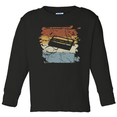 80S 90S Cassette Toddler Long Sleeve Shirt