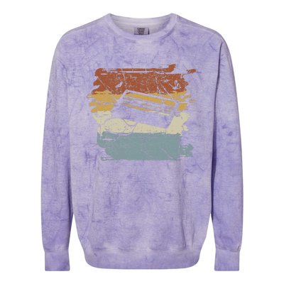 80S 90S Cassette Colorblast Crewneck Sweatshirt