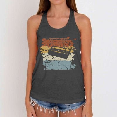 80S 90S Cassette Women's Knotted Racerback Tank