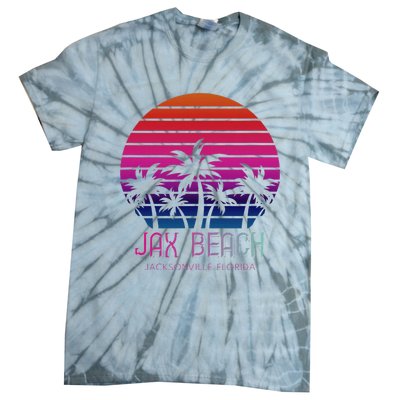 80s 90s Jacksonville Florida Vacation Jax Beach Tie-Dye T-Shirt