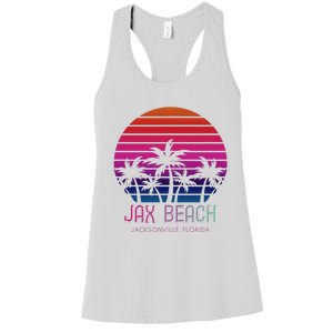 80s 90s Jacksonville Florida Vacation Jax Beach Women's Racerback Tank