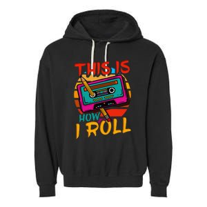 80S 90S Music Cassette Tape Garment-Dyed Fleece Hoodie