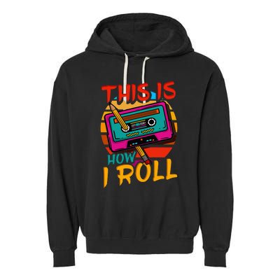 80S 90S Music Cassette Tape Garment-Dyed Fleece Hoodie