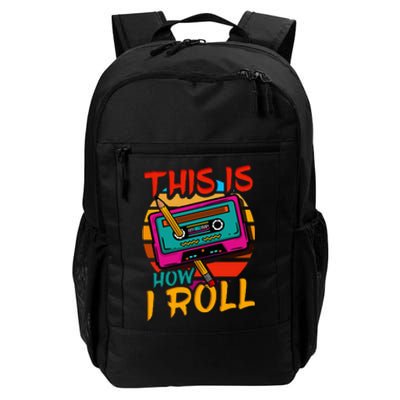 80S 90S Music Cassette Tape Daily Commute Backpack