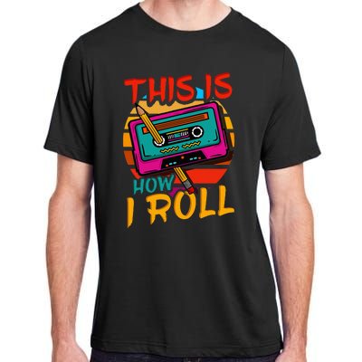 80S 90S Music Cassette Tape Adult ChromaSoft Performance T-Shirt