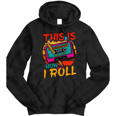 80S 90S Music Cassette Tape Tie Dye Hoodie