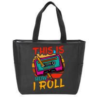 80S 90S Music Cassette Tape Zip Tote Bag