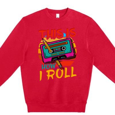 80S 90S Music Cassette Tape Premium Crewneck Sweatshirt