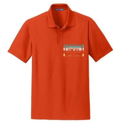 80s 90s Music Cassette Tape Retro Dry Zone Grid Polo