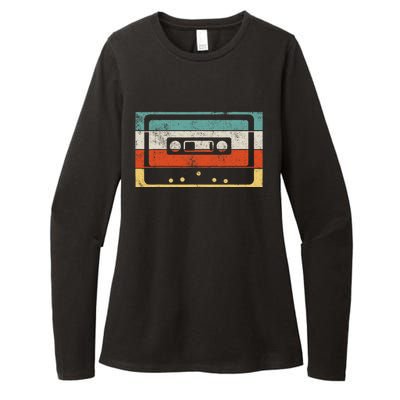 80s 90s Music Cassette Tape Retro Womens CVC Long Sleeve Shirt