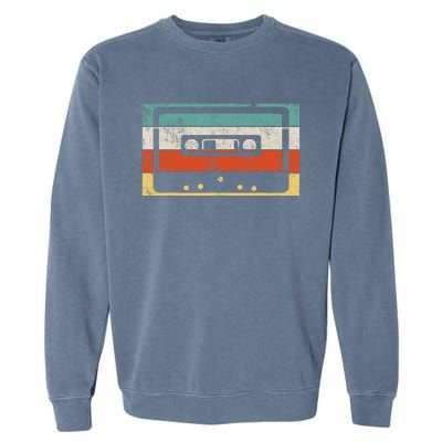 80s 90s Music Cassette Tape Retro Garment-Dyed Sweatshirt