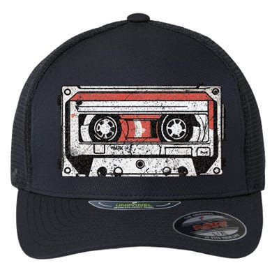 80s 90s Nostalgic Retro Cassette Tape Throwback Memories Flexfit Unipanel Trucker Cap