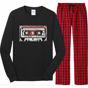 80s 90s Nostalgic Retro Cassette Tape Throwback Memories Long Sleeve Pajama Set