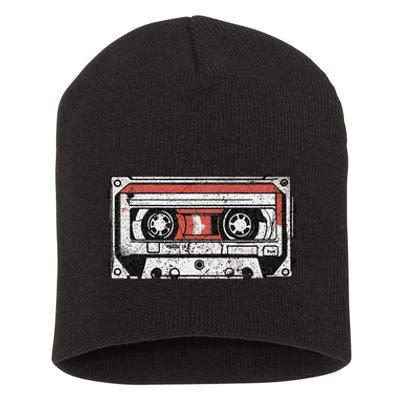 80s 90s Nostalgic Retro Cassette Tape Throwback Memories Short Acrylic Beanie