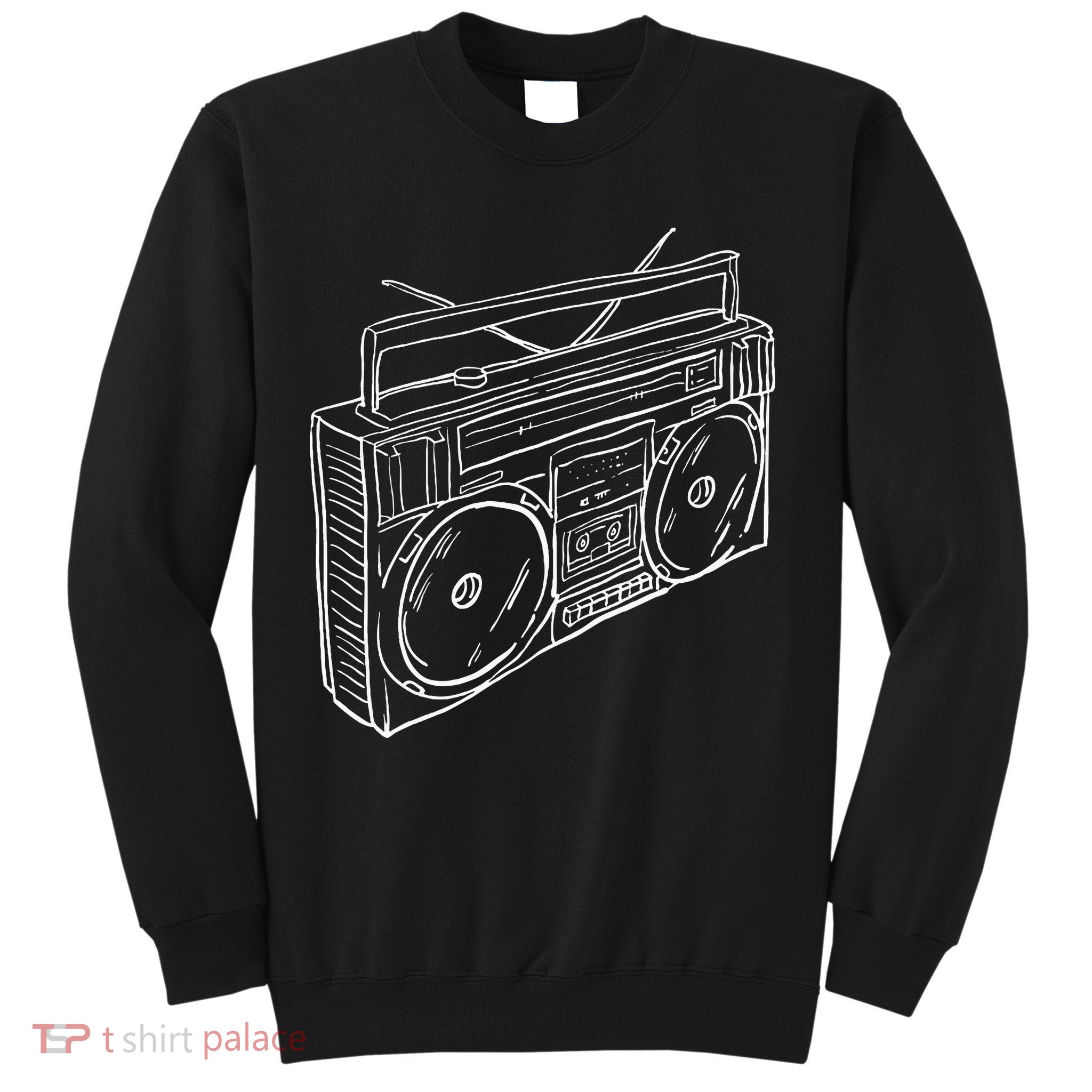 80s & 90s Old School Music Hip Hop Beatbox Boombox Sweatshirt