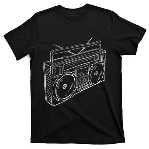 80s & 90s Old School Music Hip Hop Beatbox Boombox T-Shirt