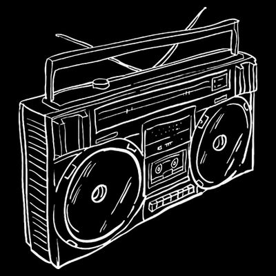 80s & 90s Old School Music Hip Hop Beatbox Boombox T-Shirt