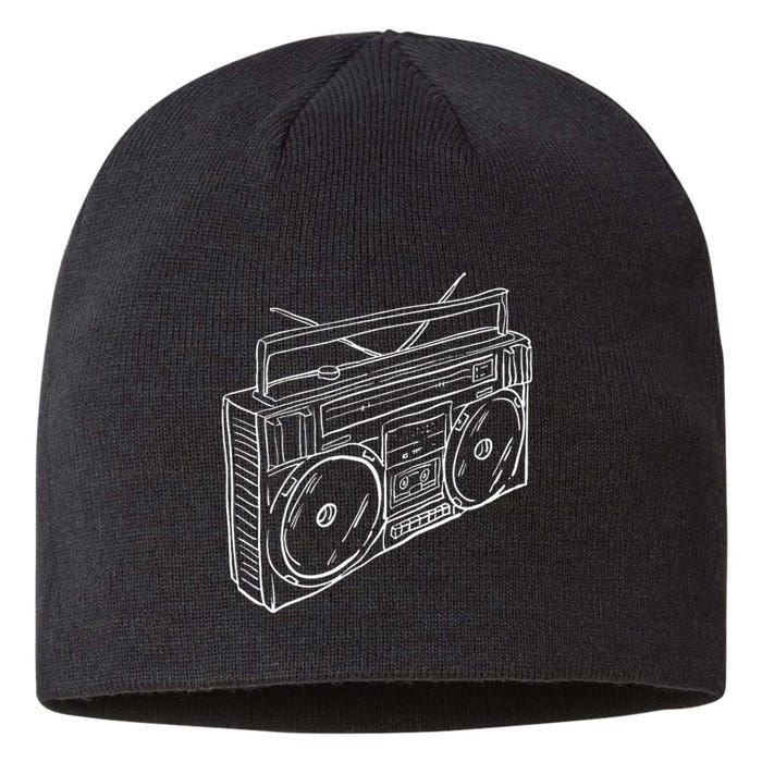 80s & 90s Old School Music Hip Hop Beatbox Boombox Sustainable Beanie