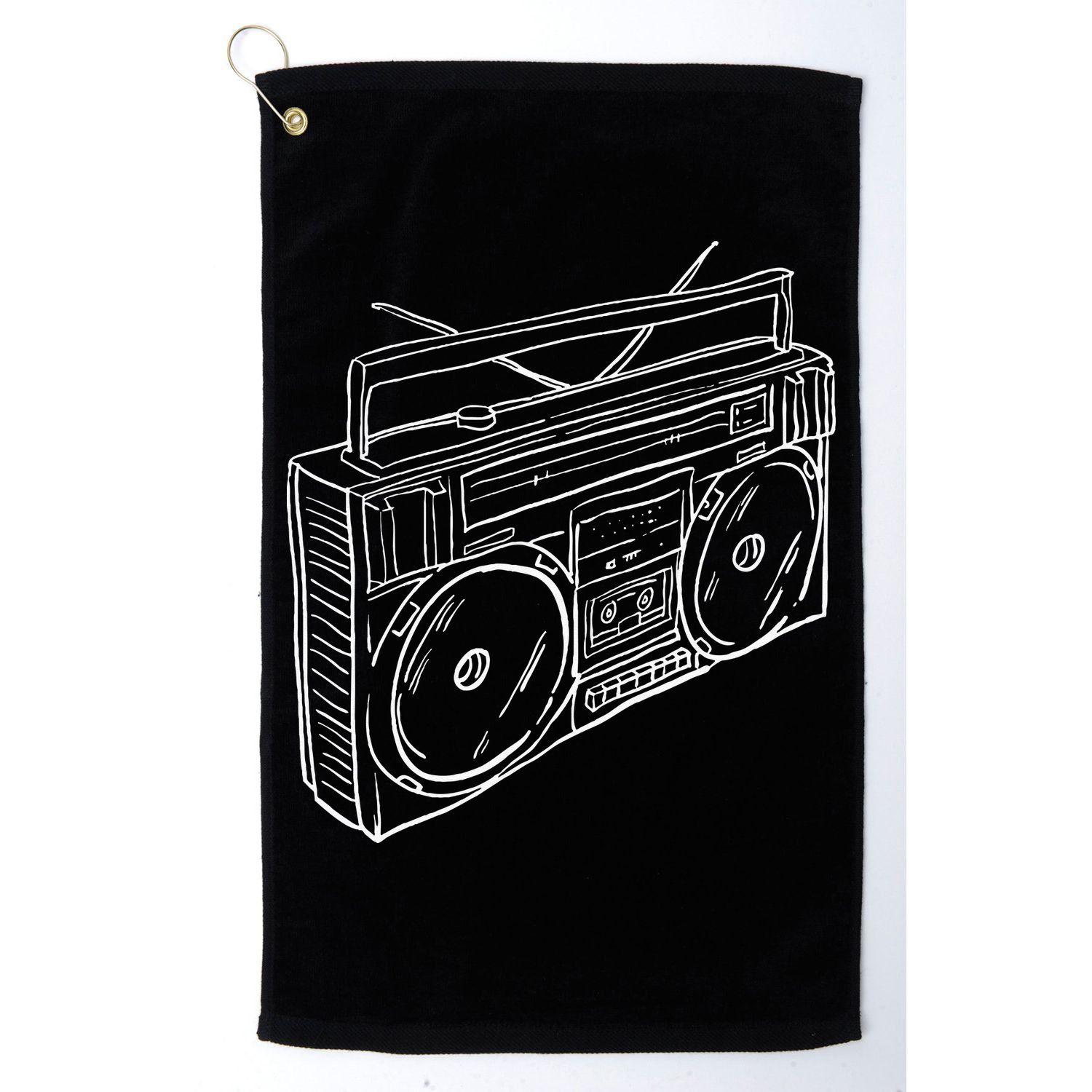 80s & 90s Old School Music Hip Hop Beatbox Boombox Golf Towel