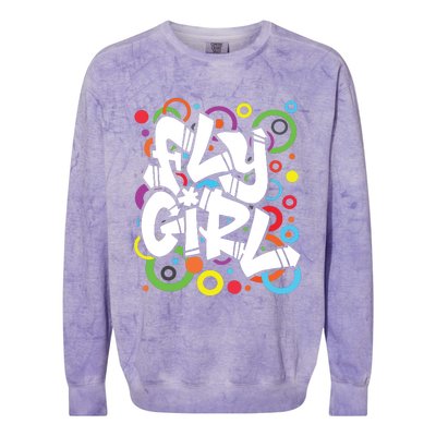 80s 90s Old School BGirl Hip Hop Colorblast Crewneck Sweatshirt