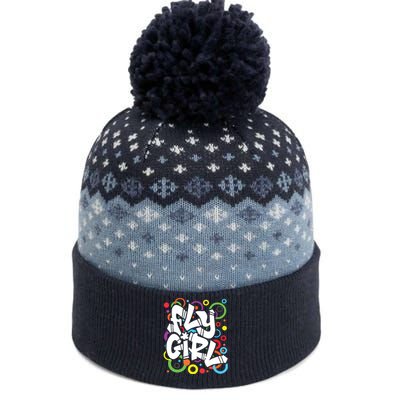 80s 90s Old School BGirl Hip Hop The Baniff Cuffed Pom Beanie