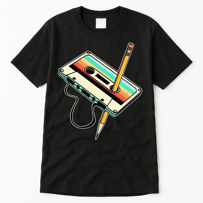 80s 90s Retro Party Costume Nostalgia Cassette Tall T-Shirt