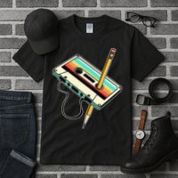 80s 90s Retro Party Costume Nostalgia Cassette Tall T-Shirt