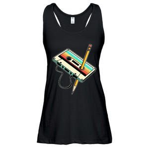 80s 90s Retro Party Costume Nostalgia Cassette Ladies Essential Flowy Tank