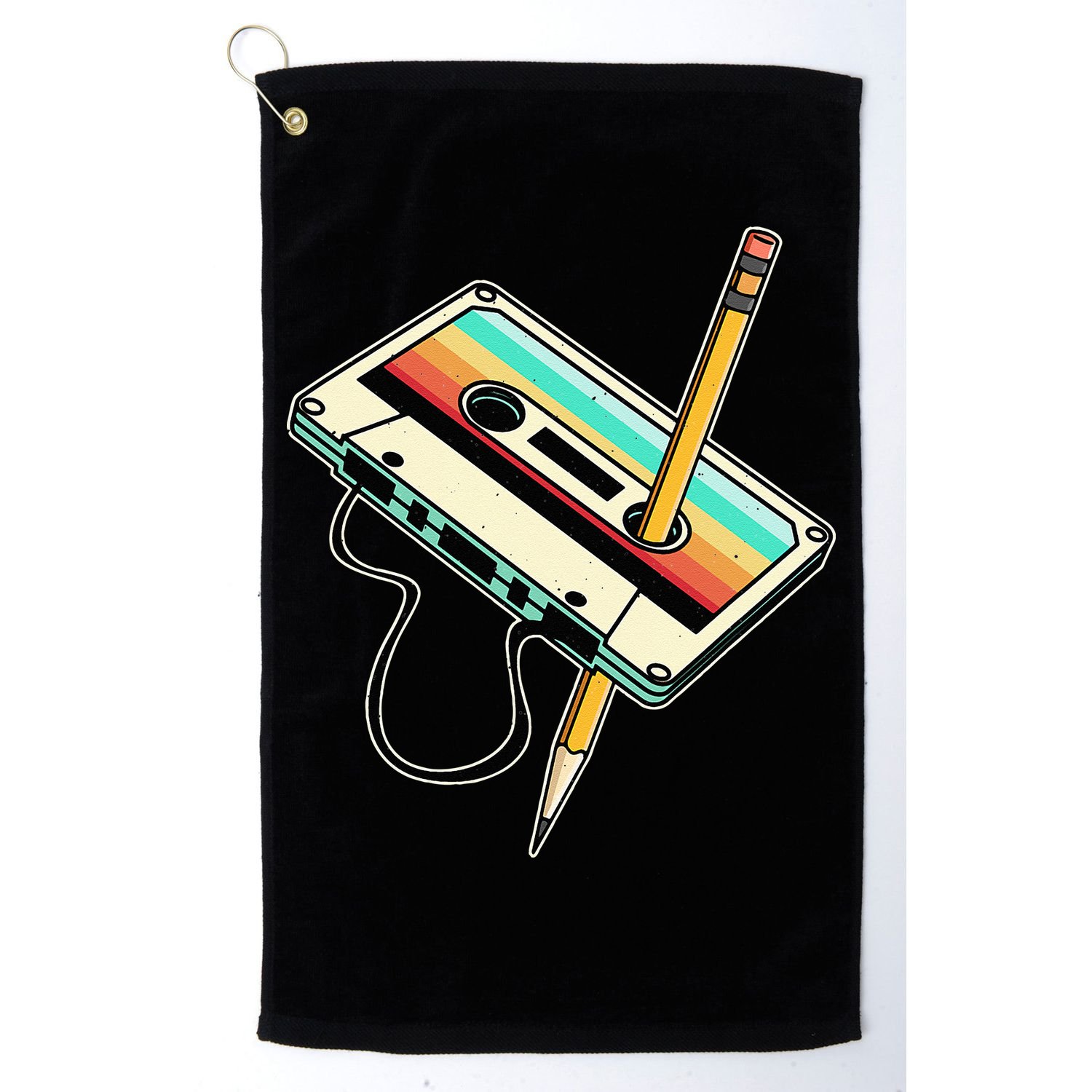 80s 90s Retro Party Costume Nostalgia Cassette Golf Towel
