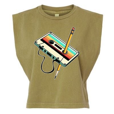 80s 90s Retro Party Costume Nostalgia Cassette Garment-Dyed Women's Muscle Tee