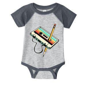 80s 90s Retro Party Costume Nostalgia Cassette Infant Baby Jersey Bodysuit