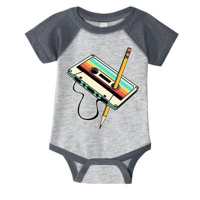 80s 90s Retro Party Costume Nostalgia Cassette Infant Baby Jersey Bodysuit